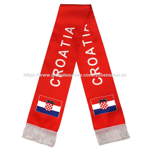 Großhandel Individuelle Team Logo Sport Fußball Fans Schals Anfeuern Doppelseitig Spandex Satin Dekoration Ornament
