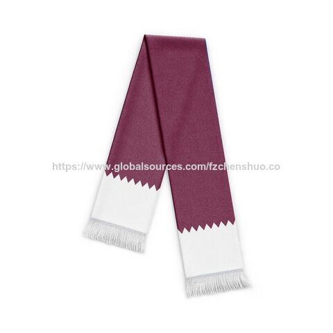 Großhandel Individuelle Team Logo Sport Fußball Fans Schals Anfeuern Doppelseitig Spandex Satin Dekoration Ornament
