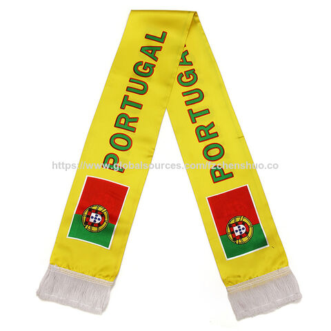 Großhandel Individuelle Team Logo Sport Fußball Fans Schals Anfeuern Doppelseitig Spandex Satin Dekoration Ornament