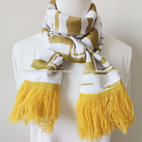 Premium Team Schals Souvenir Sport Fußball Fanschals Jubelschals mit Quasten Beidseitiger Druck