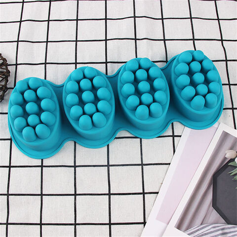 Moules à Savon en Silicone Stockés en Usine, 4 Cavités, Massage, DIY, Moule à Savon Artisanal