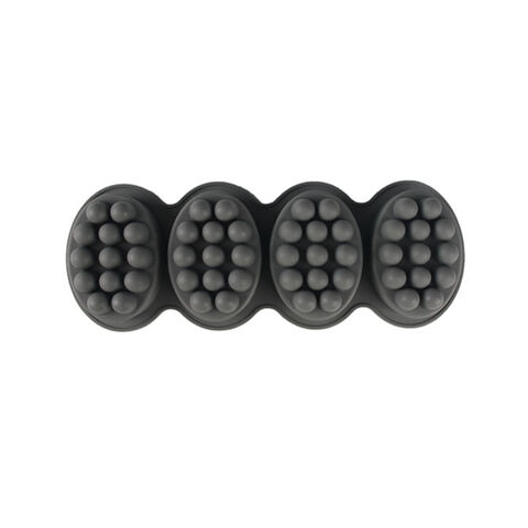 Moules à Savon en Silicone Stockés en Usine, 4 Cavités, Massage, DIY, Moule à Savon Artisanal