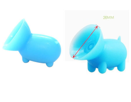 Support de Téléphone à Ventouse Adhésif en Silicone - Bleu