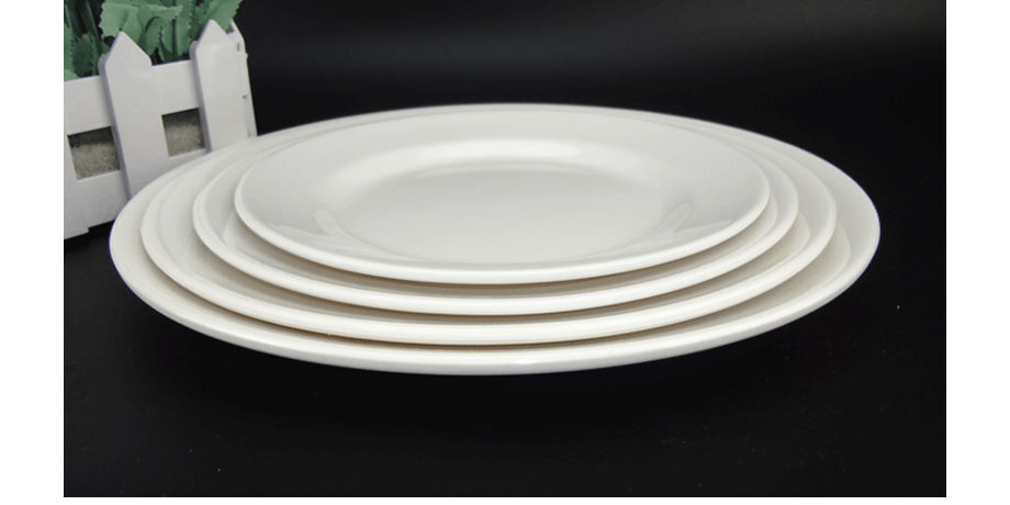 Melamine Plates Amazon Hot Selling Pure White Dinner Plate Buffet