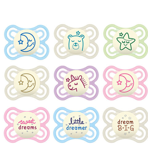 Empeng bayi BPA Free lembut seperti ASI bercahaya artefak penyapihan bayi teether silikon