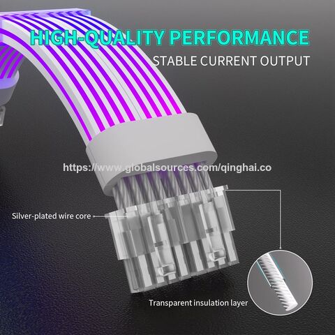 Kabel RGB 2*8pin, Ekstensi Kabel RGB PSU - 5V 3Pin ARGB Teralamatkan