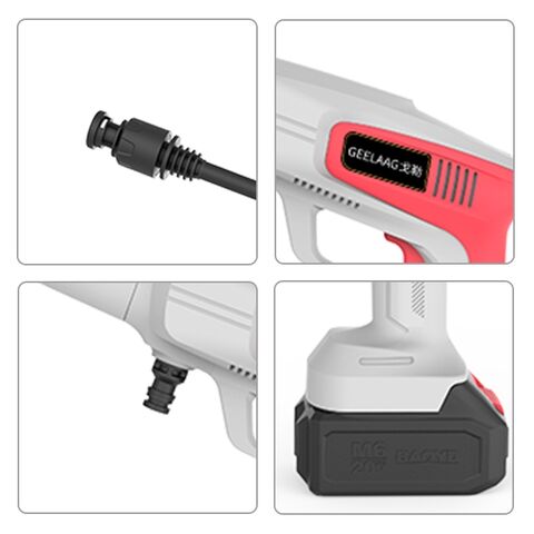 21V 3Ah Portable Cordless Lithium Battery Smart High-Pressure Car Wash Gun for Home Car Washing