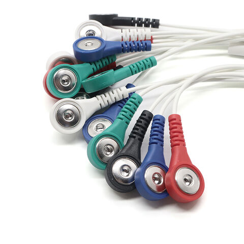 Medizinisches Kabel Φ3.5 Stecker 90° ZU SR+4.0 Knopf*2 L=2000MM GRY Elektronische Baugruppe