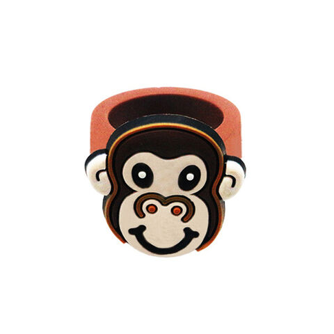 Bagues pour enfants en gros : Bagues en caoutchouc PVC souple avec motif d'animaux de dessin animé mignon sur mesure