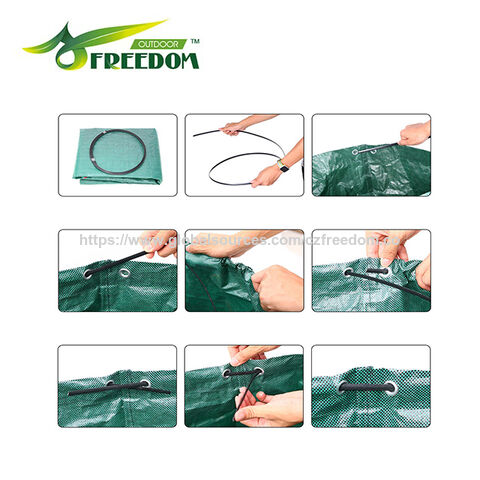 120-500L Large Capacity Garden Bag Reusable Leaf Sack Trash Can Foldable Garden Garbage Waste Collection Container Storage Bag
