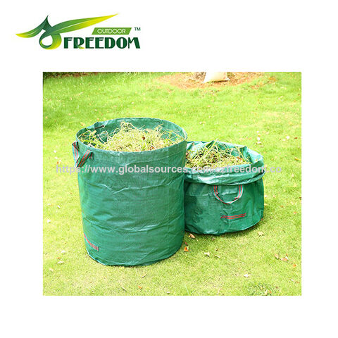 120-500L Large Capacity Garden Bag Reusable Leaf Sack Trash Can Foldable Garden Garbage Waste Collection Container Storage Bag