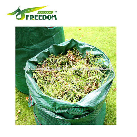 120-500L Large Capacity Garden Bag Reusable Leaf Sack Trash Can Foldable Garden Garbage Waste Collection Container Storage Bag