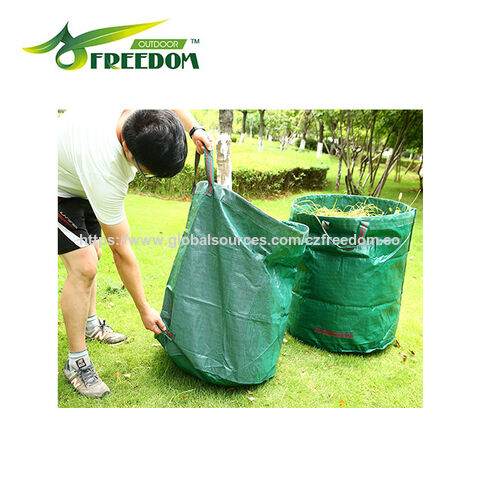 120-500L Large Capacity Garden Bag Reusable Leaf Sack Trash Can Foldable Garden Garbage Waste Collection Container Storage Bag