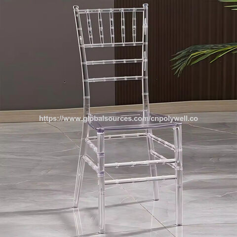 Meilleure vente : Chaise Tiffany transparente démontable, empilable, Chiavari en acrylique pour mariages, banquets d'hôtel et événements