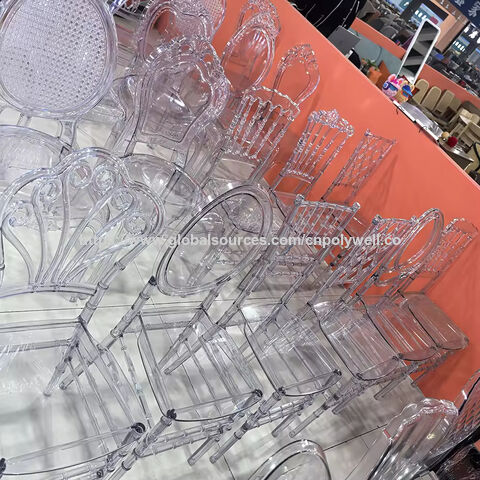 Meilleure vente : Chaise Tiffany transparente démontable, empilable, Chiavari en acrylique pour mariages, banquets d'hôtel et événements