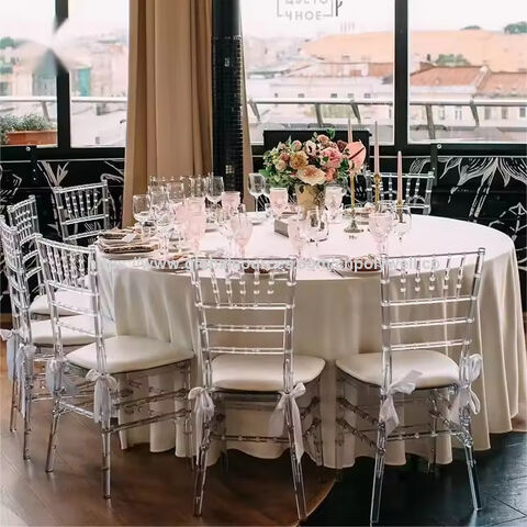 Meilleure vente : Chaise Tiffany transparente démontable, empilable, Chiavari en acrylique pour mariages, banquets d'hôtel et événements