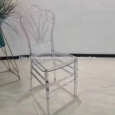 Meilleure vente : Chaise Tiffany transparente démontable, empilable, Chiavari en acrylique pour mariages, banquets d'hôtel et événements