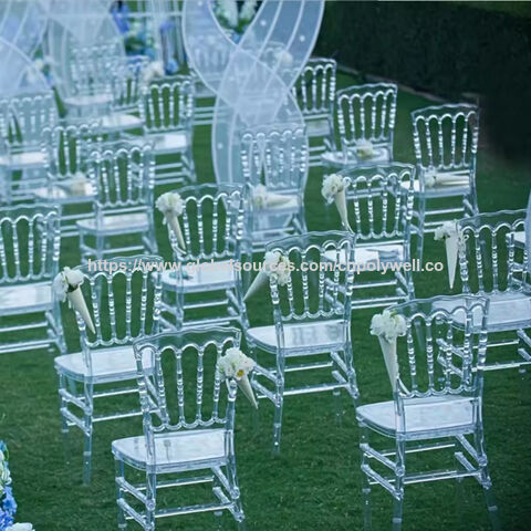 Meilleure vente : Chaise Tiffany transparente démontable, empilable, Chiavari en acrylique pour mariages, banquets d'hôtel et événements