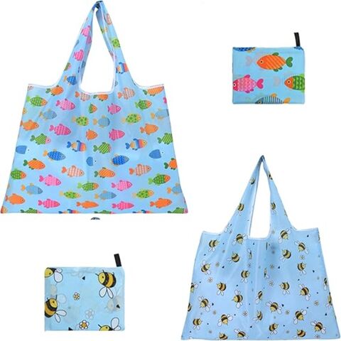 Sacos de compras reutilizáveis extra grandes de 22 kg, dobráveis, para cozinha, sacos de poliéster laváveis, sacolas com bolso