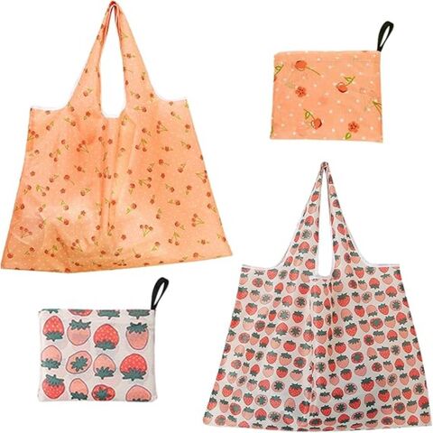 Sacos de compras reutilizáveis extra grandes de 22 kg, dobráveis, para cozinha, sacos de poliéster laváveis, sacolas com bolso