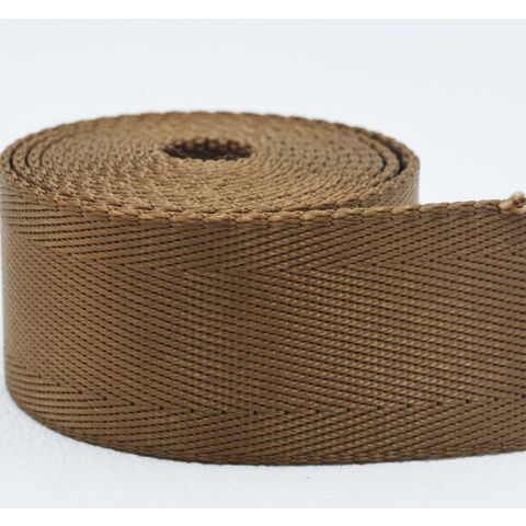 Ruban sergé de nylon robuste personnalisé de 38 mm pour bretelles de sac, ceintures, chaussures, vêtements, textiles de maison