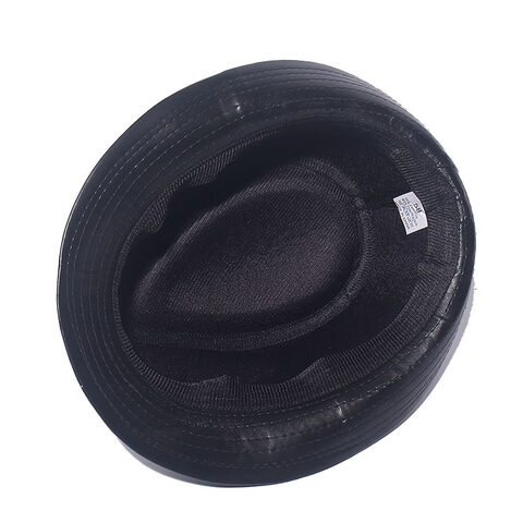 Chapéu Jazz Estilo Britânico Vintage PU Imitação de Couro Aba Curta Chapéus Formais Masculinos Ideal para Presente