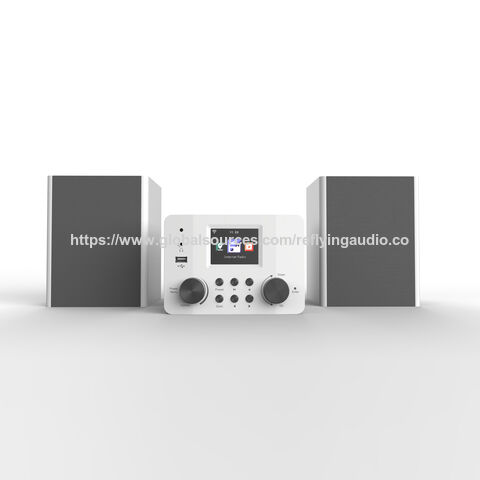 Radio Internet en gros dans une conception de micro-système avec lecteur CD DAB FM BT MP3, radio-réveil avec haut-parleurs 30W*2