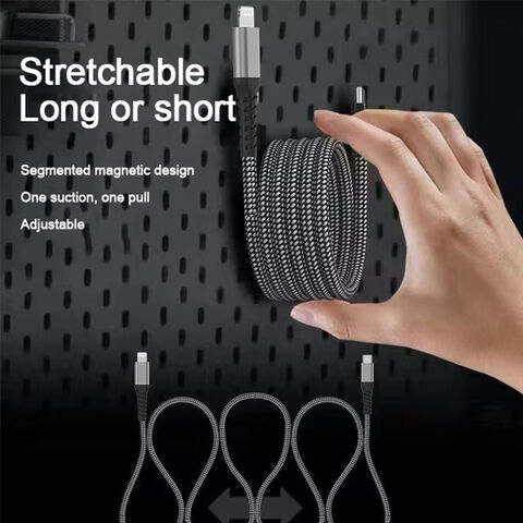 Cable de Datos USB-C a USB-C Magnético de Nylon Trenzado de 100W con Carga Rápida PD para iPhone/Tablet de la Mejor Calidad
