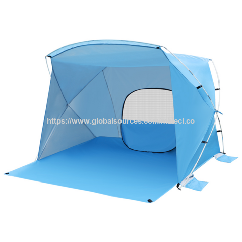 Tienda de Playa de Montaje Fácil y Refugio Solar Portátil para Playa, Carpa de Pesca para Exterior, Cabaña Azul para Bebé