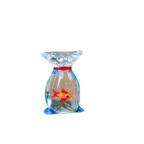 Adorno de Escritorio de Vidrio de Borosilicato Alto con Forma de Ballena, Lindo Pez Oceánico para Pecera con Peces Dorados, Decoración para el Hogar