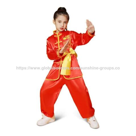 Traje de artes marciales para niños - manga corta y larga para estudiantes de primaria - estilo de actuación Tai Chi