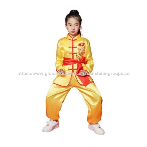 Traje de artes marciales para niños - manga corta y larga para estudiantes de primaria - estilo de actuación Tai Chi