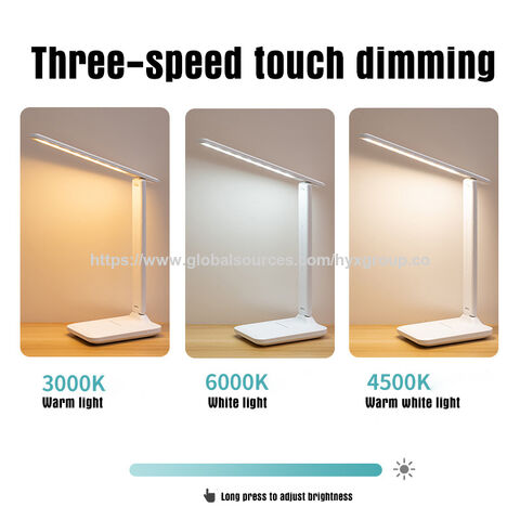 LED Desk Lamp with USB Charging Port Dimmable Eye-Caring Reading Desk Light for Home Touch Control