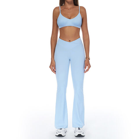 Sport-BH für Damen, Shirt, kurze Schlagleggings, Sportbekleidung für Workout, Fitness, Running, Yoga