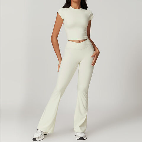 Sport-BH für Damen, Shirt, kurze Schlagleggings, Sportbekleidung für Workout, Fitness, Running, Yoga