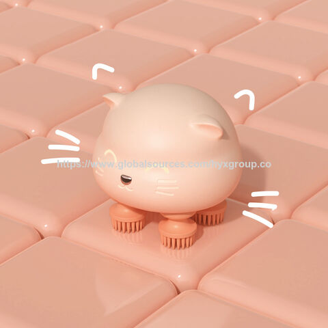Massageador de couro cabeludo elétrico vibratório de silicone recarregável portátil para crescimento capilar e escova de shampoo