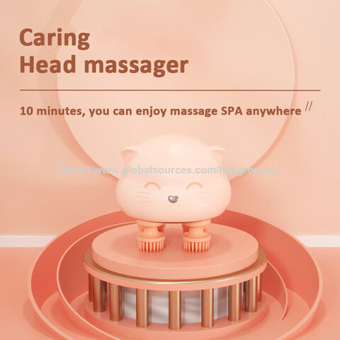 Massageador de couro cabeludo elétrico vibratório de silicone recarregável portátil para crescimento capilar e escova de shampoo