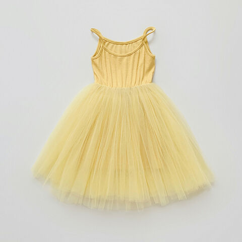 Robes en tulle et maille à bretelles sans manches, personnalisables et de style nouveau pour petites filles, pouvant être utilisées comme robes. Robe de fille