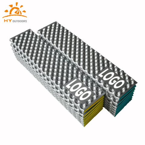 Aceptación OEM IXPE Colchoneta Aislante Tipo Huevera - Estera Plegable de Camping para Estudiantes con Aislamiento de Humedad y Lámina de Aluminio de Celda Cerrada