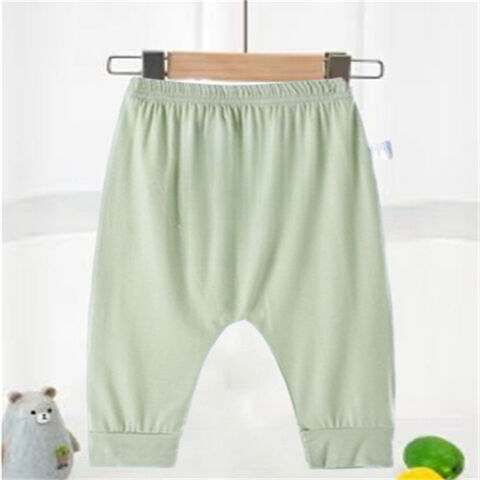 Envío Rápido Pantalones de Pañal de Algodón Spandex para Recién Nacidos, Leggings para Niños, Pantalones de Cintura Alta para Bebés al por mayor