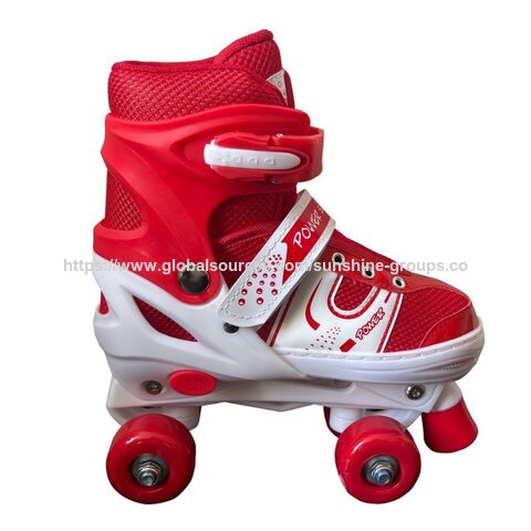 Patins de gelo de fileira dupla, patins de rolo de quatro rodas para adultos, sapatos de patinação tradicionais, rodas de tamanho ajustável, patins de rolo infantis
