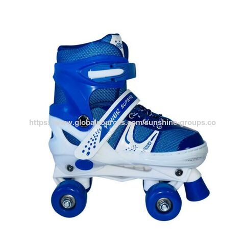 Patins de gelo de fileira dupla, patins de rolo de quatro rodas para adultos, sapatos de patinação tradicionais, rodas de tamanho ajustável, patins de rolo infantis