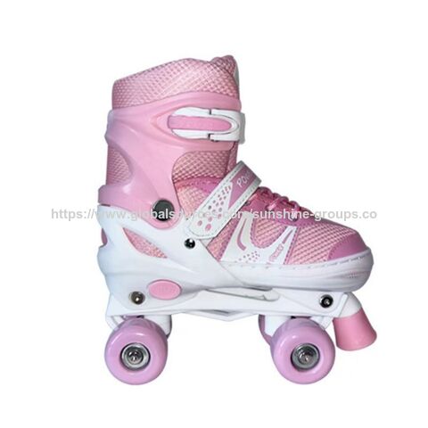 Patins de gelo de fileira dupla, patins de rolo de quatro rodas para adultos, sapatos de patinação tradicionais, rodas de tamanho ajustável, patins de rolo infantis