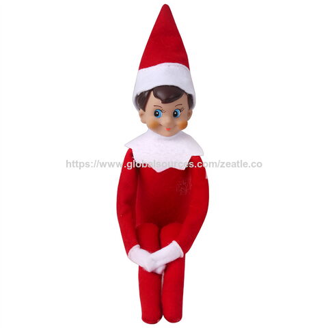 Set de Figuras Navideñas OEM Elfie (Niño) y Elvie (Niña) Traviesos y Divertidos con Cuerpo Suave y Cara de Vinilo - Ideal para B2B
