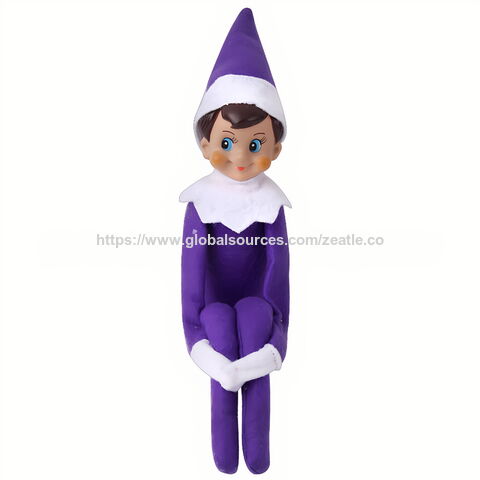 Set de Figuras Navideñas OEM Elfie (Niño) y Elvie (Niña) Traviesos y Divertidos con Cuerpo Suave y Cara de Vinilo - Ideal para B2B