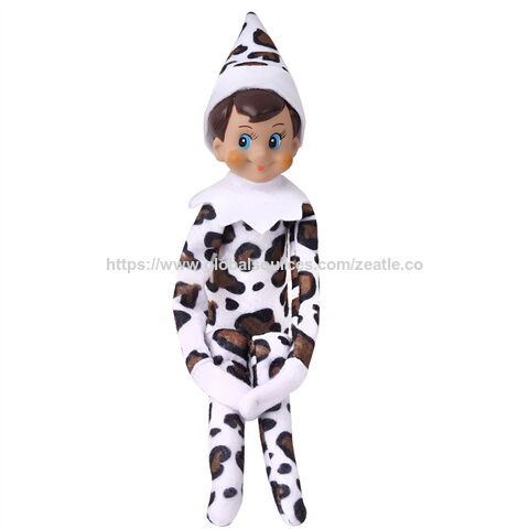 Set de Figuras Navideñas OEM Elfie (Niño) y Elvie (Niña) Traviesos y Divertidos con Cuerpo Suave y Cara de Vinilo - Ideal para B2B