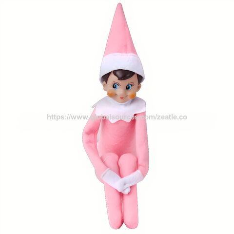 Set de Figuras Navideñas OEM Elfie (Niño) y Elvie (Niña) Traviesos y Divertidos con Cuerpo Suave y Cara de Vinilo - Ideal para B2B
