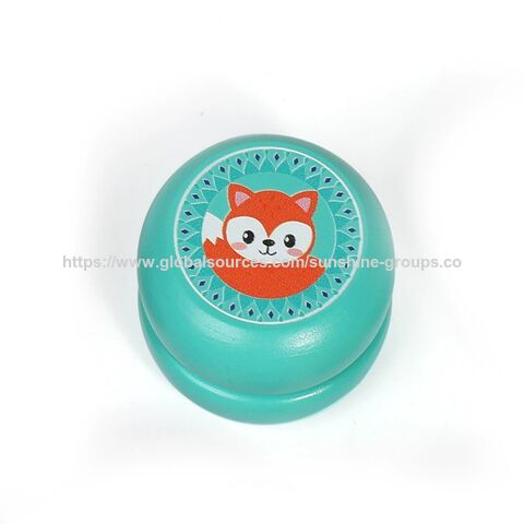 Yo-yo en bois avec motif de dessin animé pour garçons et filles, cadeau, jouet pour enfants, prix d'école primaire - Vente en gros