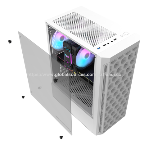 Caja de PC Gaming Semitorre con Cristal Templado sin Marco Tipo ODM, Chasis para Ordenador Gaming