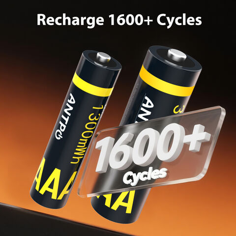 Vente en gros d'usine, ensemble de charge de batteries rechargeables AAA et AA pour voyage, jouets, usage domestique